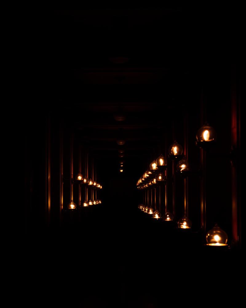 Oil lamps prepared for Deeparadhana